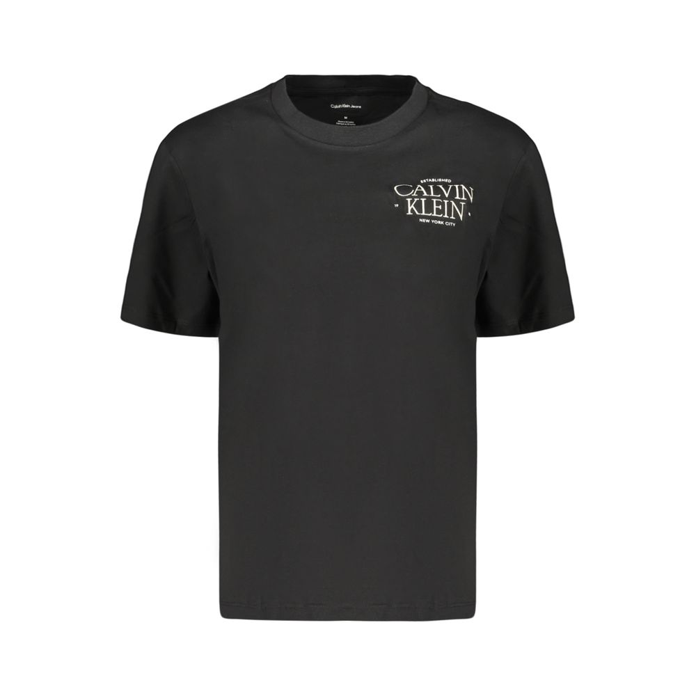 Calvin Klein Logo-Embroidered Cotton T-Shirt — Black by Calvin Klein