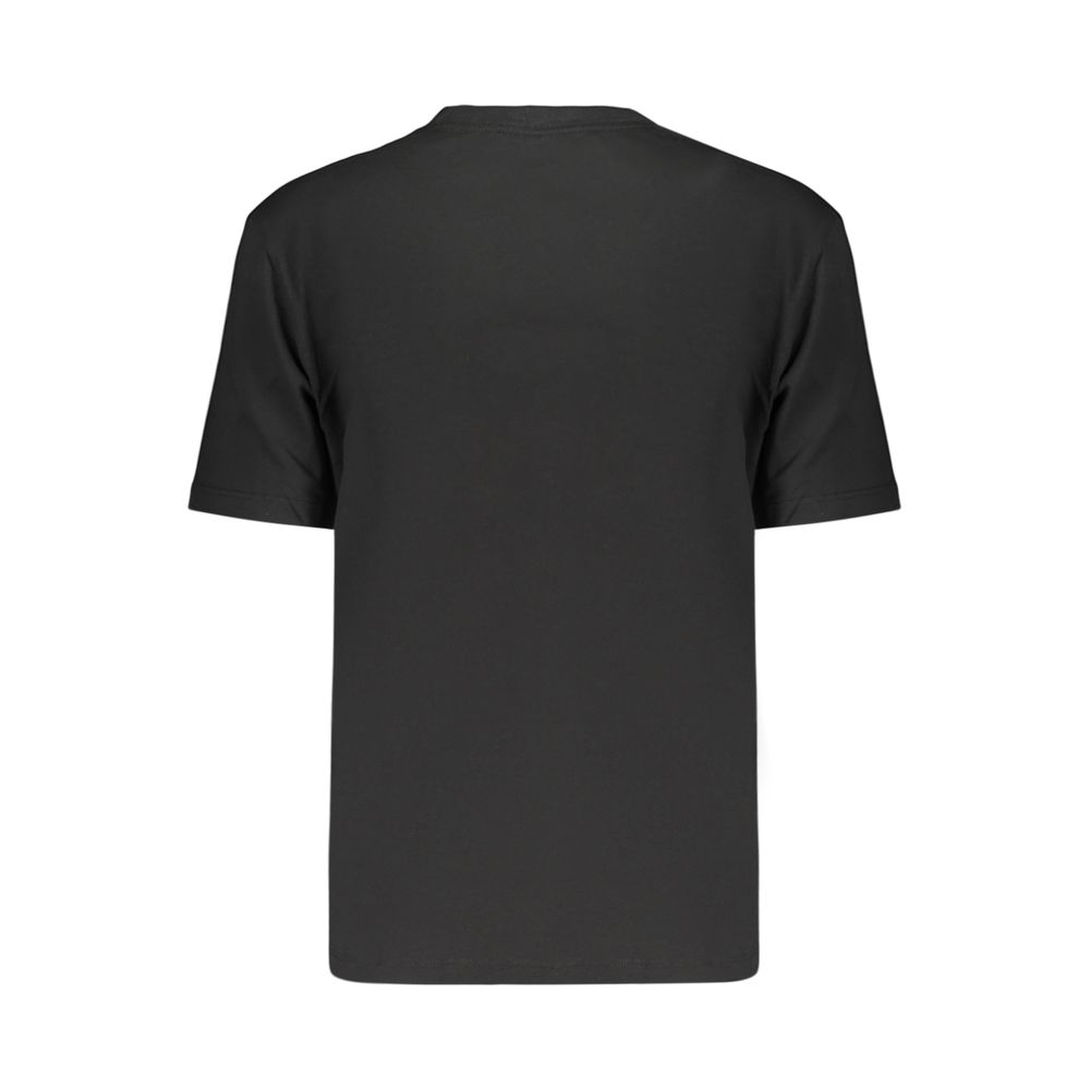 Calvin Klein Logo-Embroidered Cotton T-Shirt — Black, view 2