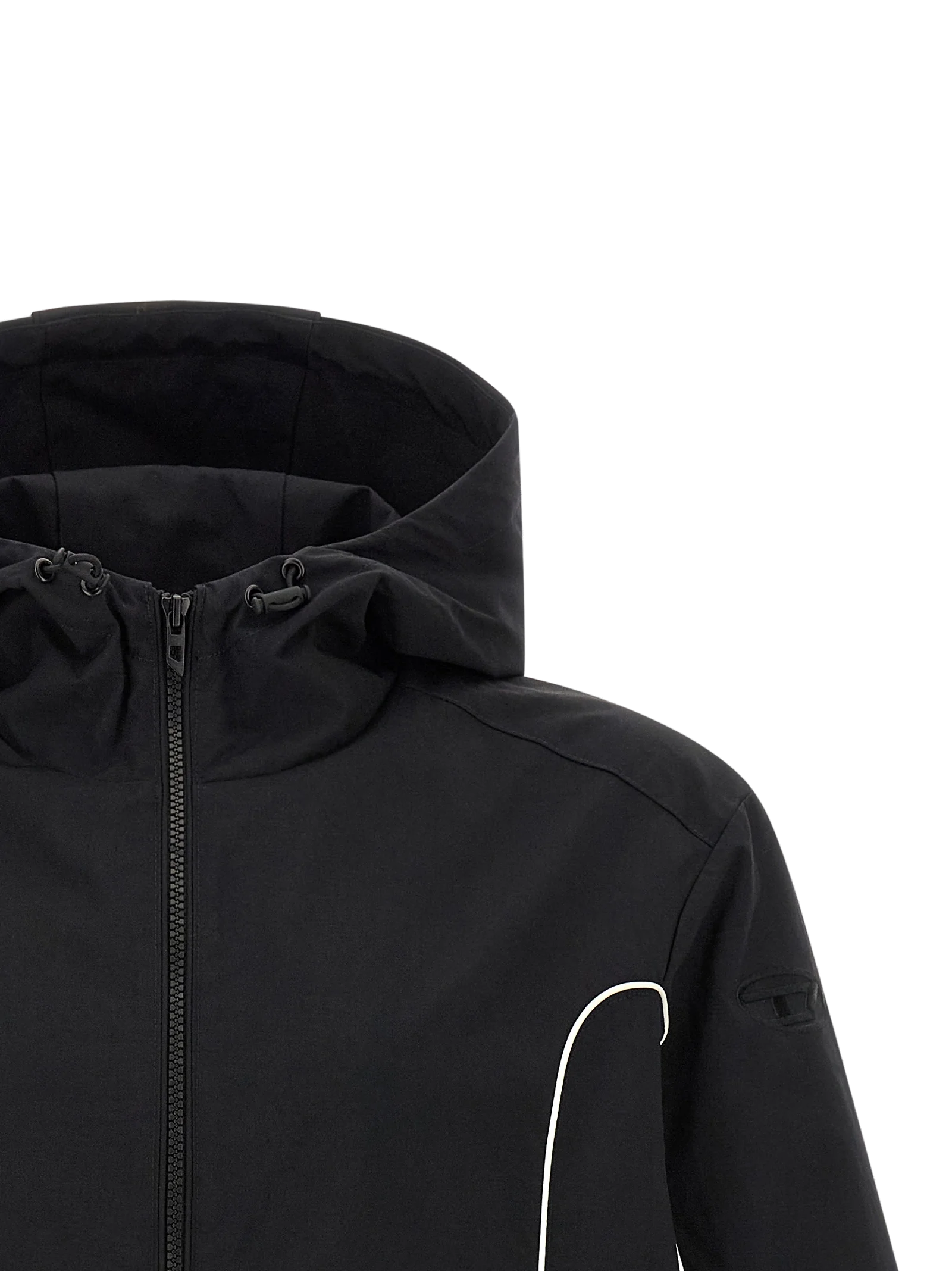Diesel Polyamide Shell Jacket — Black, view 3