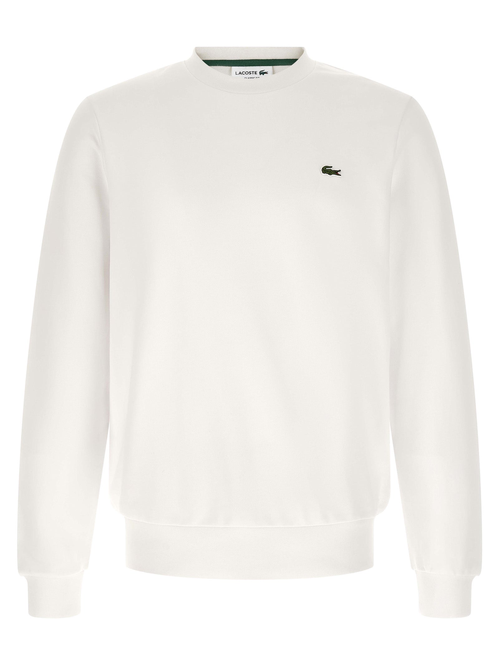 Lacoste Embroidered Logo Cotton Sweatshirt — White by Lacoste