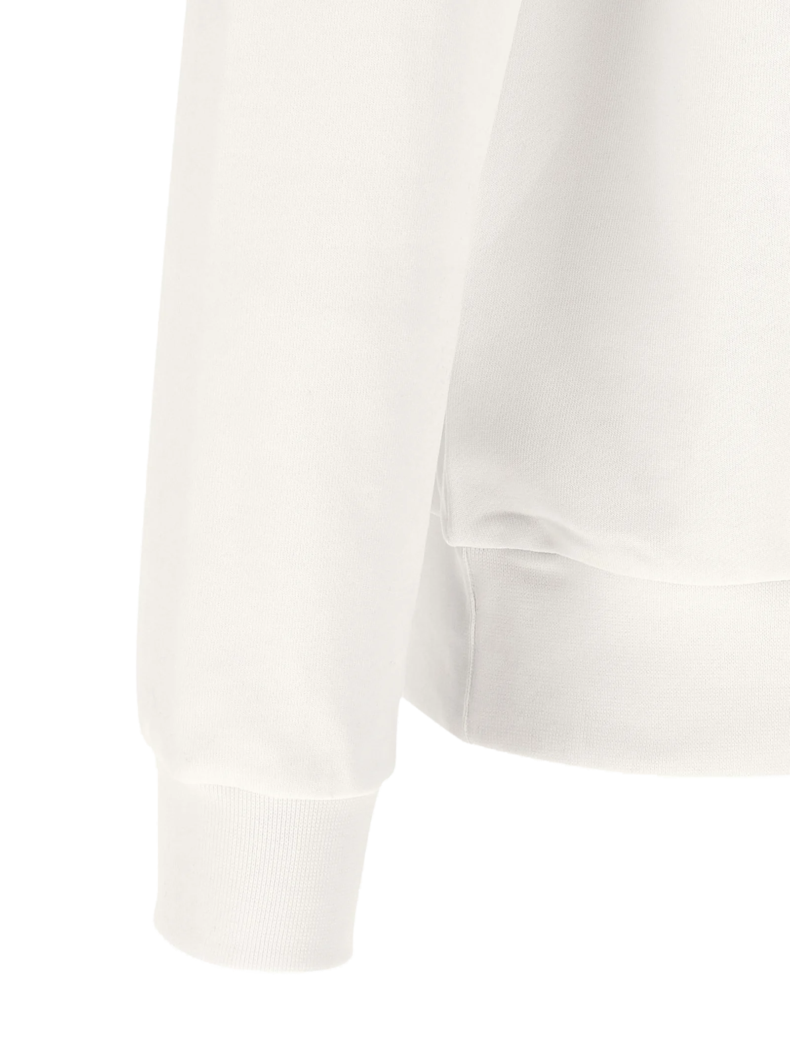 Lacoste Embroidered Logo Cotton Sweatshirt — White, view 4