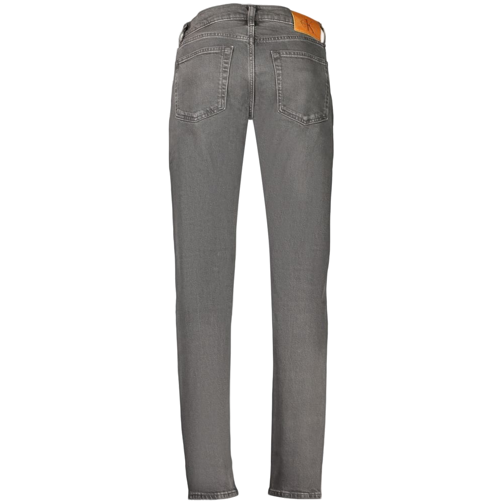 Calvin Klein Tapered Cotton Jeans — Black, view 2