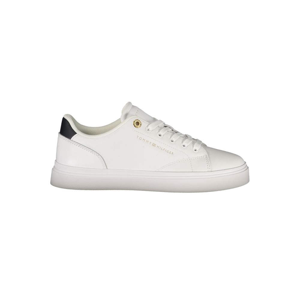 Tommy Hilfiger Lace-Up Leather Sneaker — White by Tommy Hilfiger