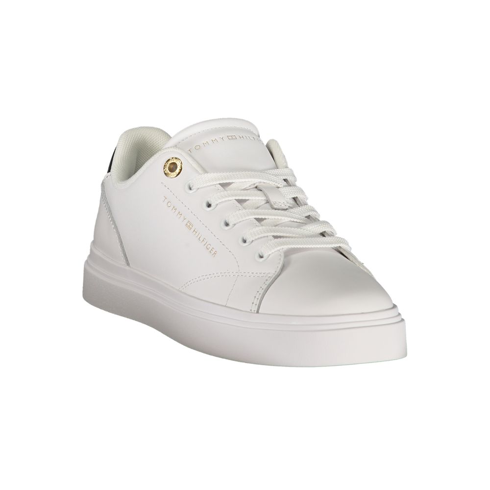 Tommy Hilfiger Lace-Up Leather Sneaker — White, view 2