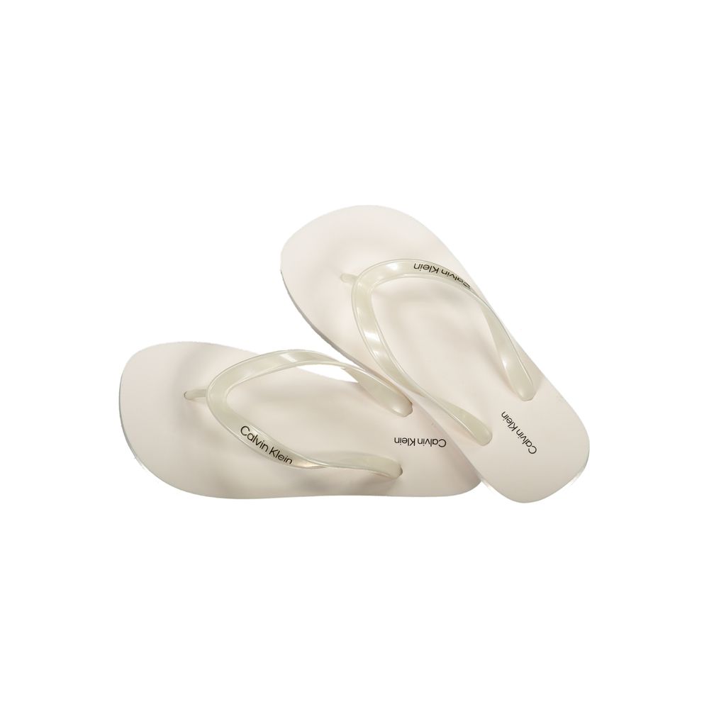 Calvin Klein Polyurethane Flip-Flops Sandals — White by Calvin Klein