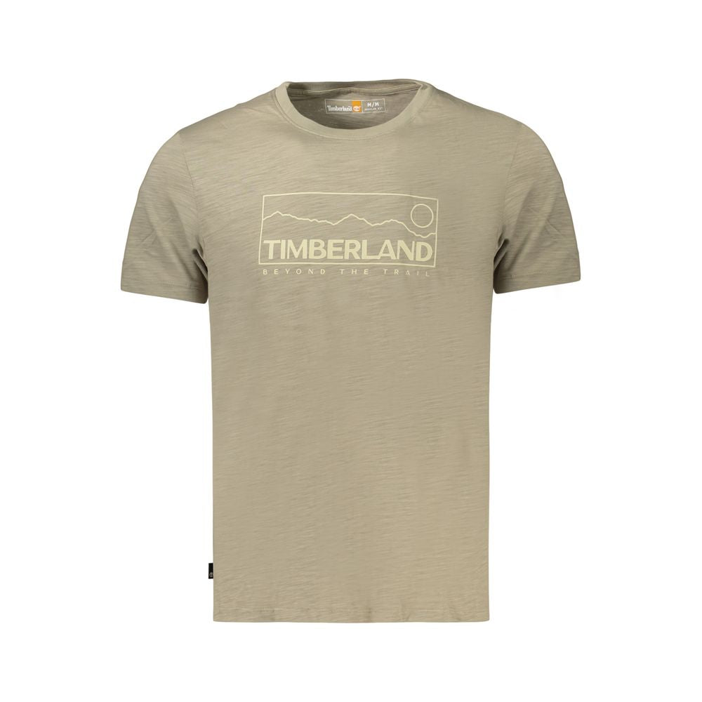 Timberland Logo-Print Cotton T-Shirt — Green by Timberland
