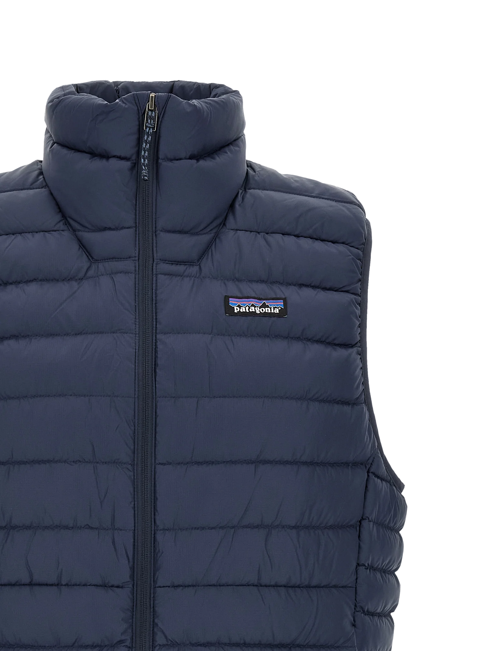 Patagonia Recycled Nylon Quilted Vest — Navy, view 3