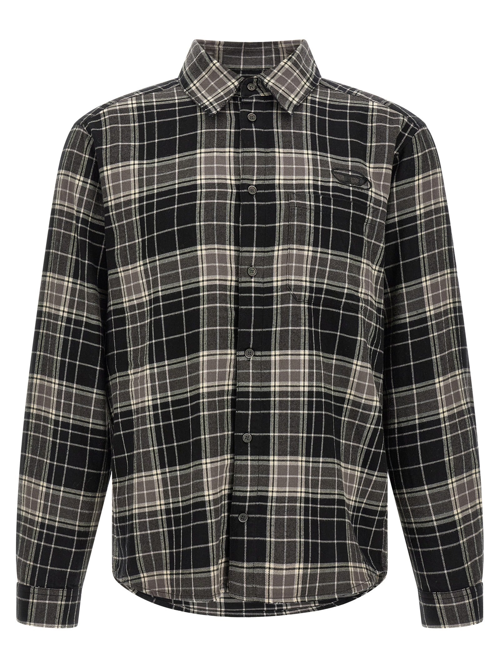 Diesel Check Cotton Shirt — Multicolor by Diesel