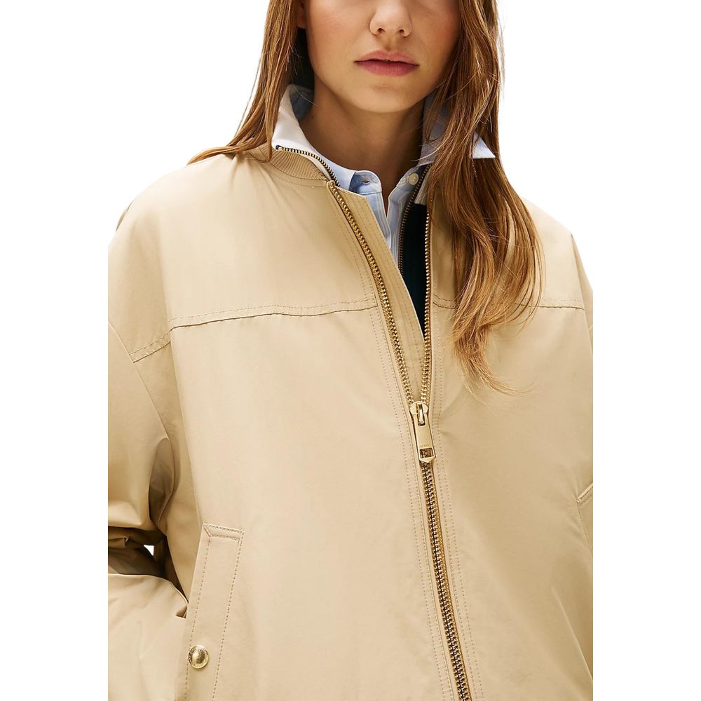 Tommy Hilfiger Cotton-Nylon Bomber Jacket — Beige, view 3