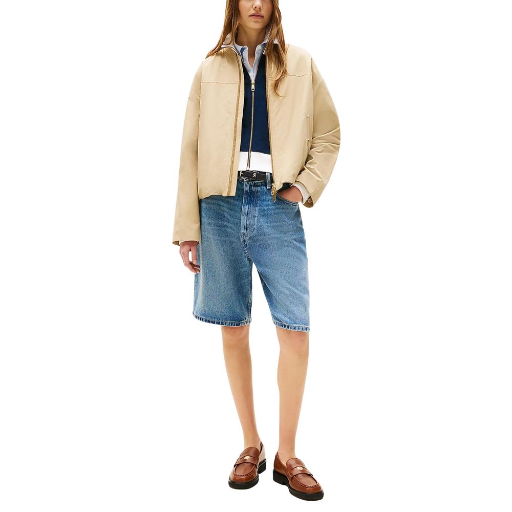 Tommy Hilfiger Cotton-Nylon Bomber Jacket — Beige, view 4