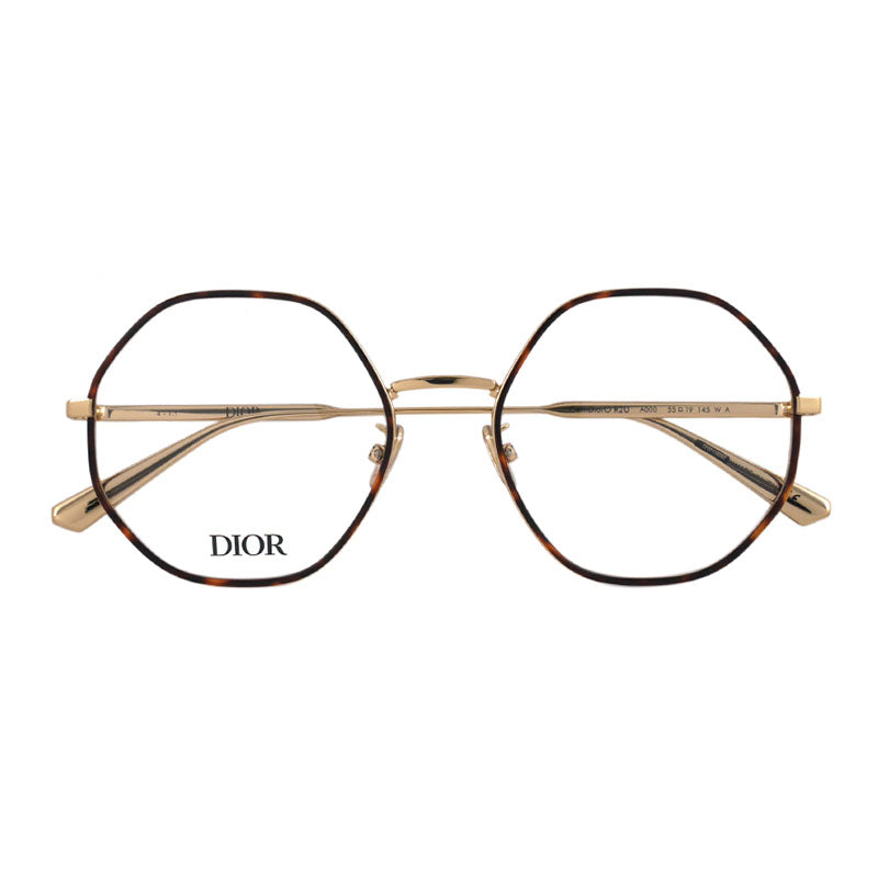 Dior GEMDIOROR2UA000 Geometric Full Rim Eyeglasses — Brown, view 2