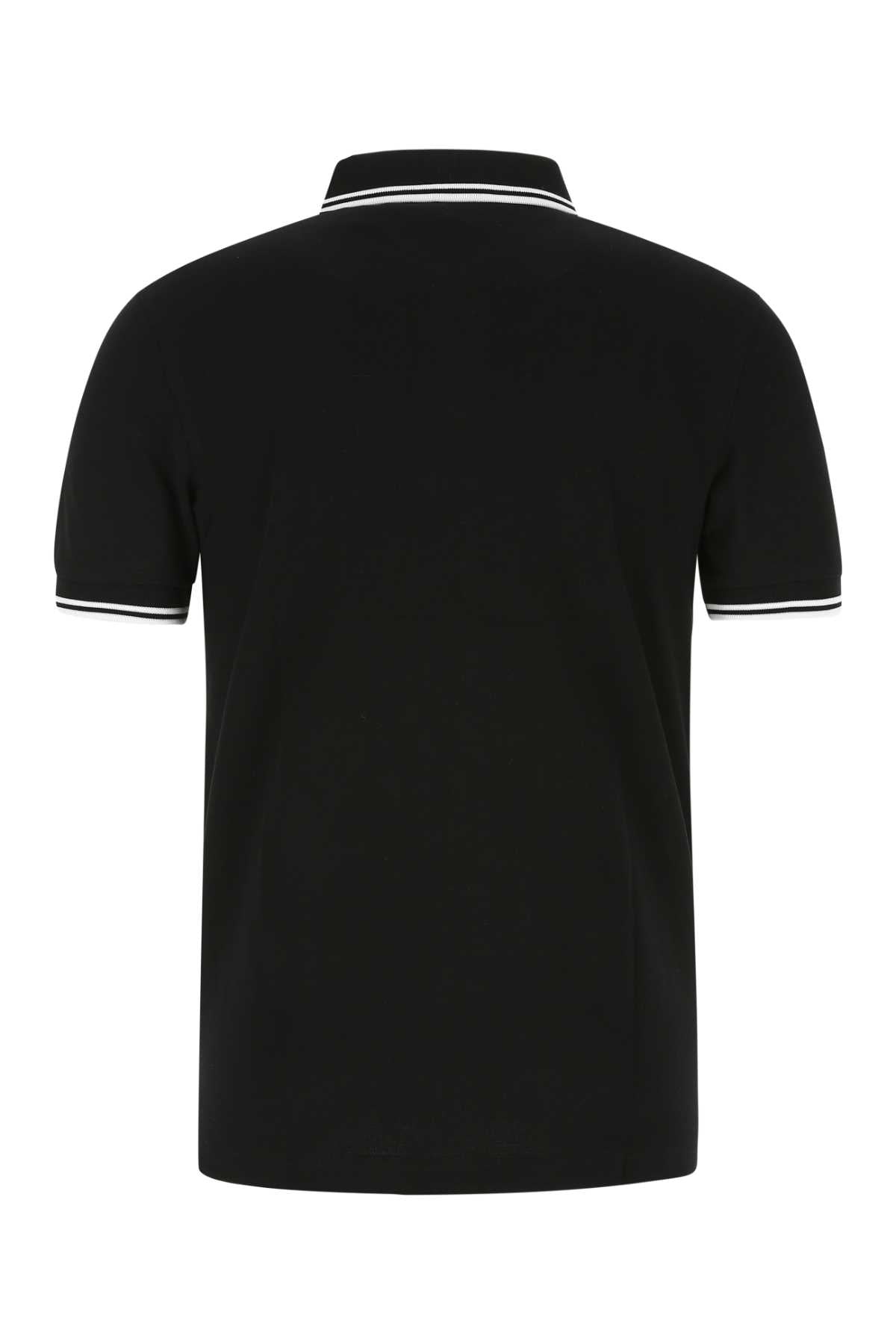 Fred Perry Twin Polo Shirt — Black, view 2