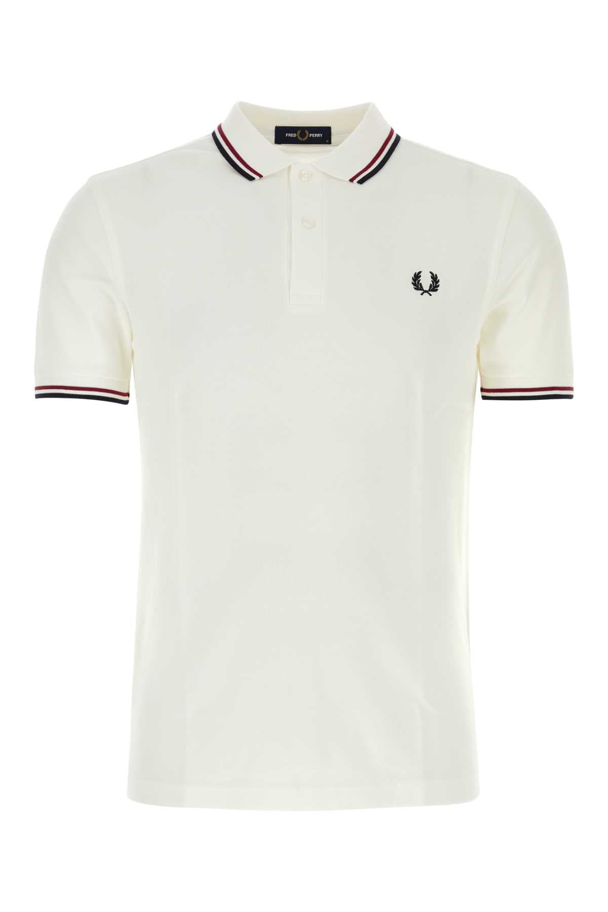 Fred Perry Twin Polo Shirt — White by Fred Perry