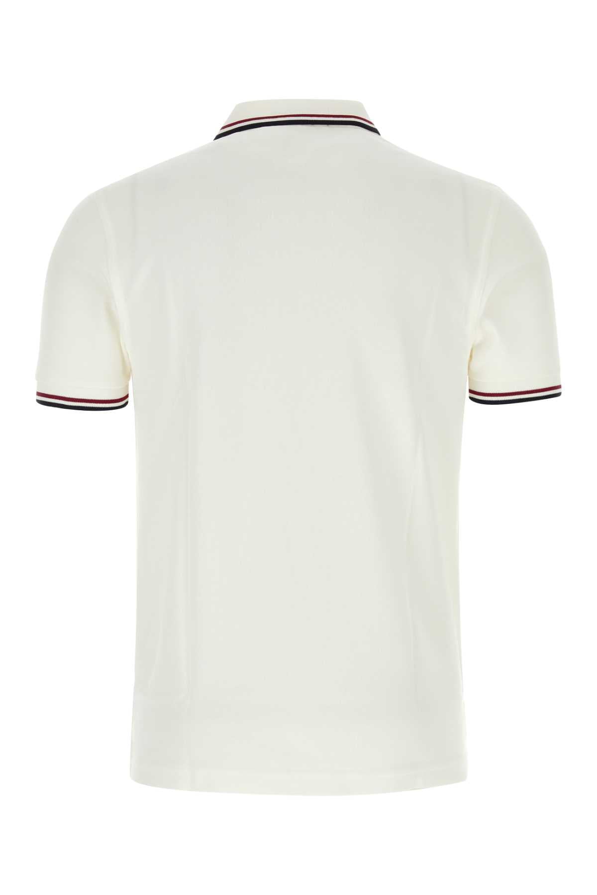 Fred Perry Twin Polo Shirt — White, view 2