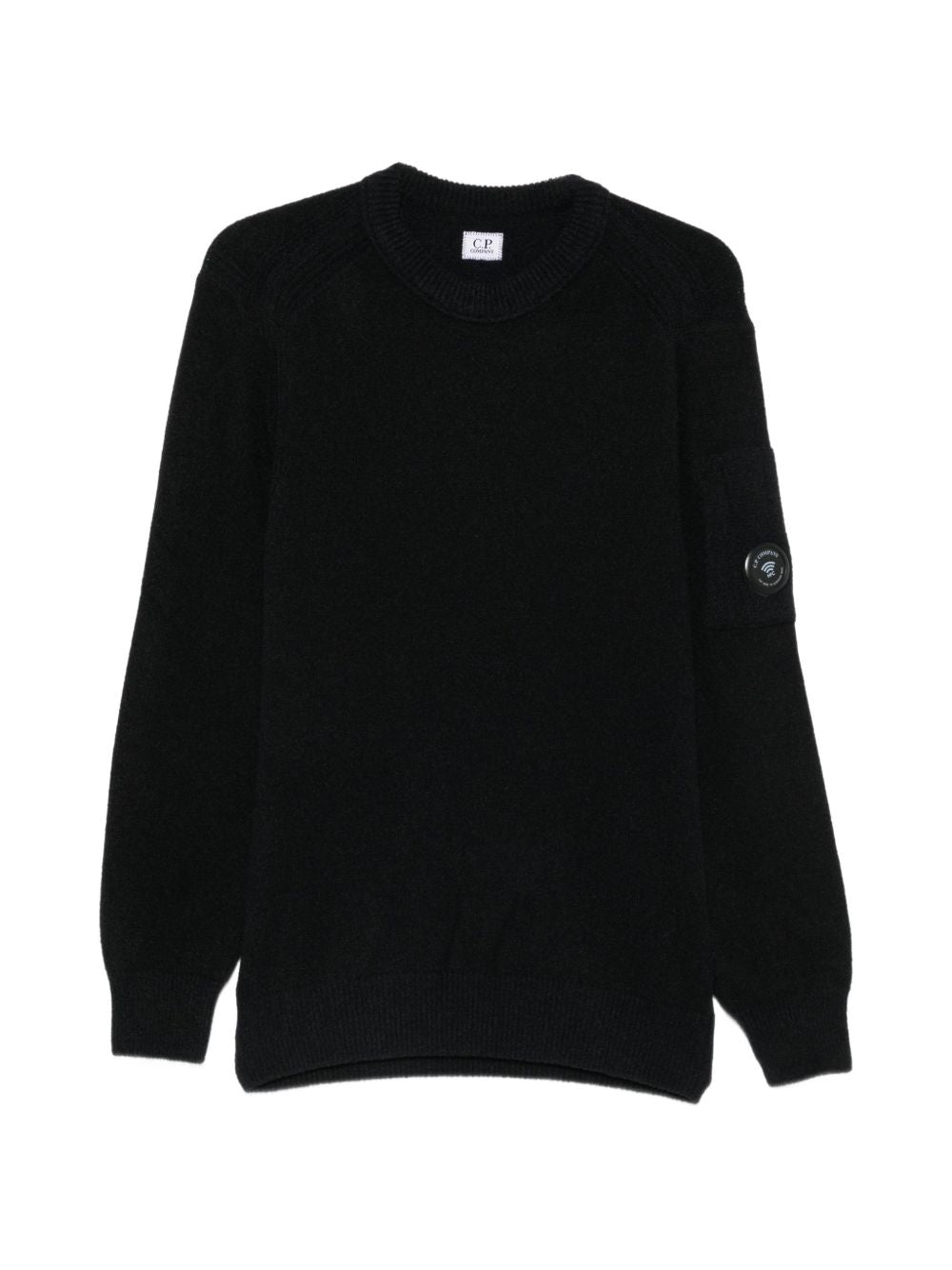 C.P. Company Knitted Crew Neck Sweater — Black by C.p. Company