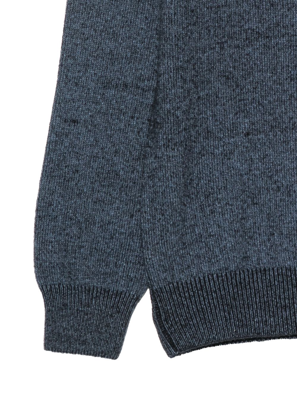 C.P. Company Wool Marl Quarter-Zip Sweater — Navy, view 2