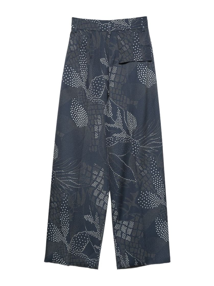 Emporio Armani Abstract Print Trousers — Navy, view 3