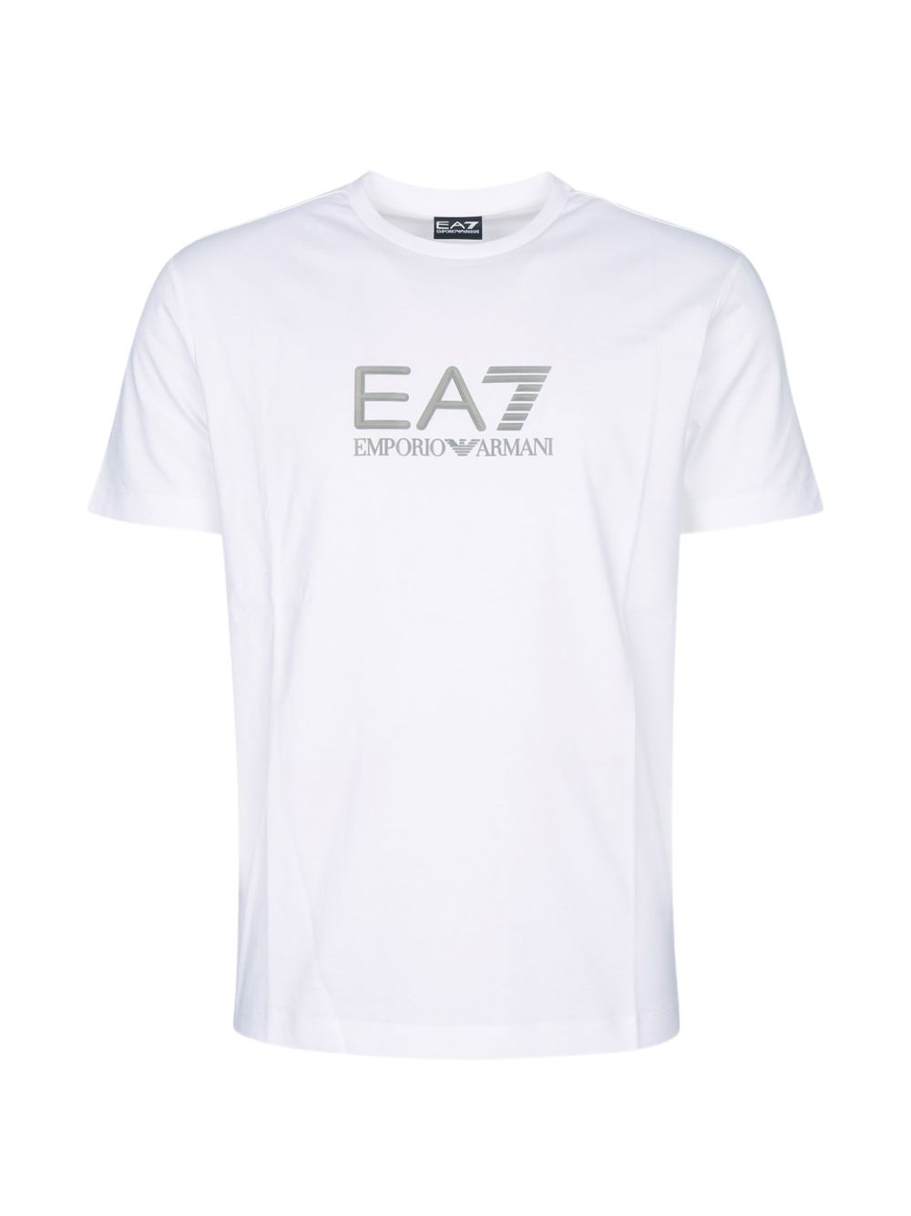 EA7 Logo-Print Cotton T-Shirt — White by EA7