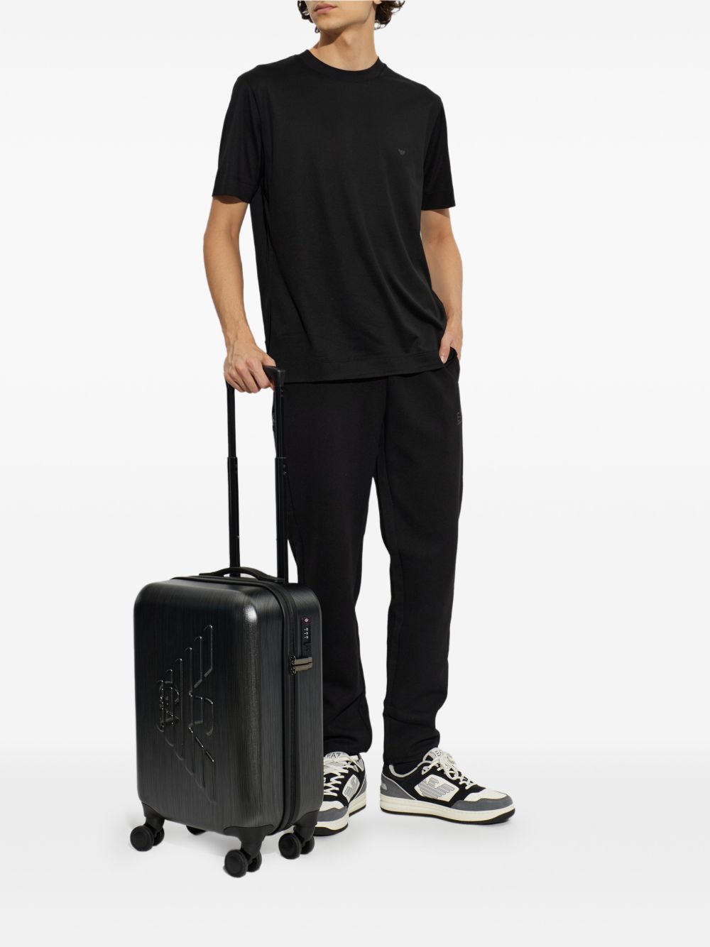 EA7 Logo-Print Joggers — Black, view 5