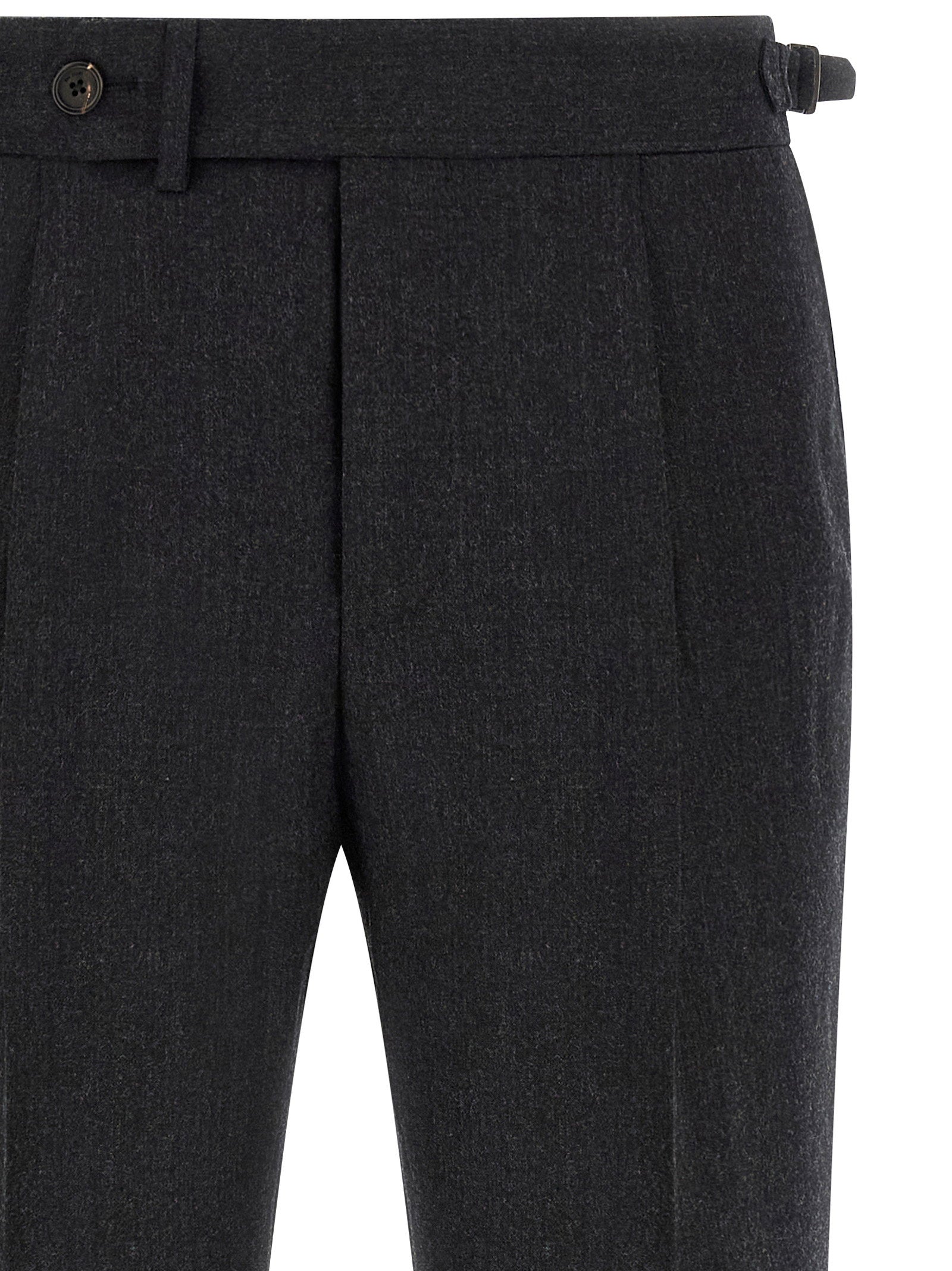 Pal Zileri Tailored Wool Trousers — Anthracite, view 3