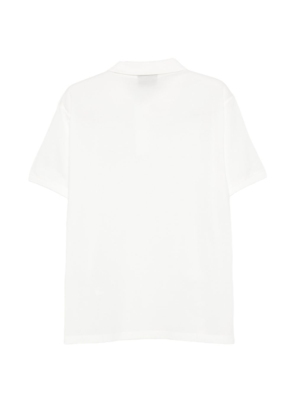 Emporio Armani Logo Cotton Polo Shirt — White, view 2