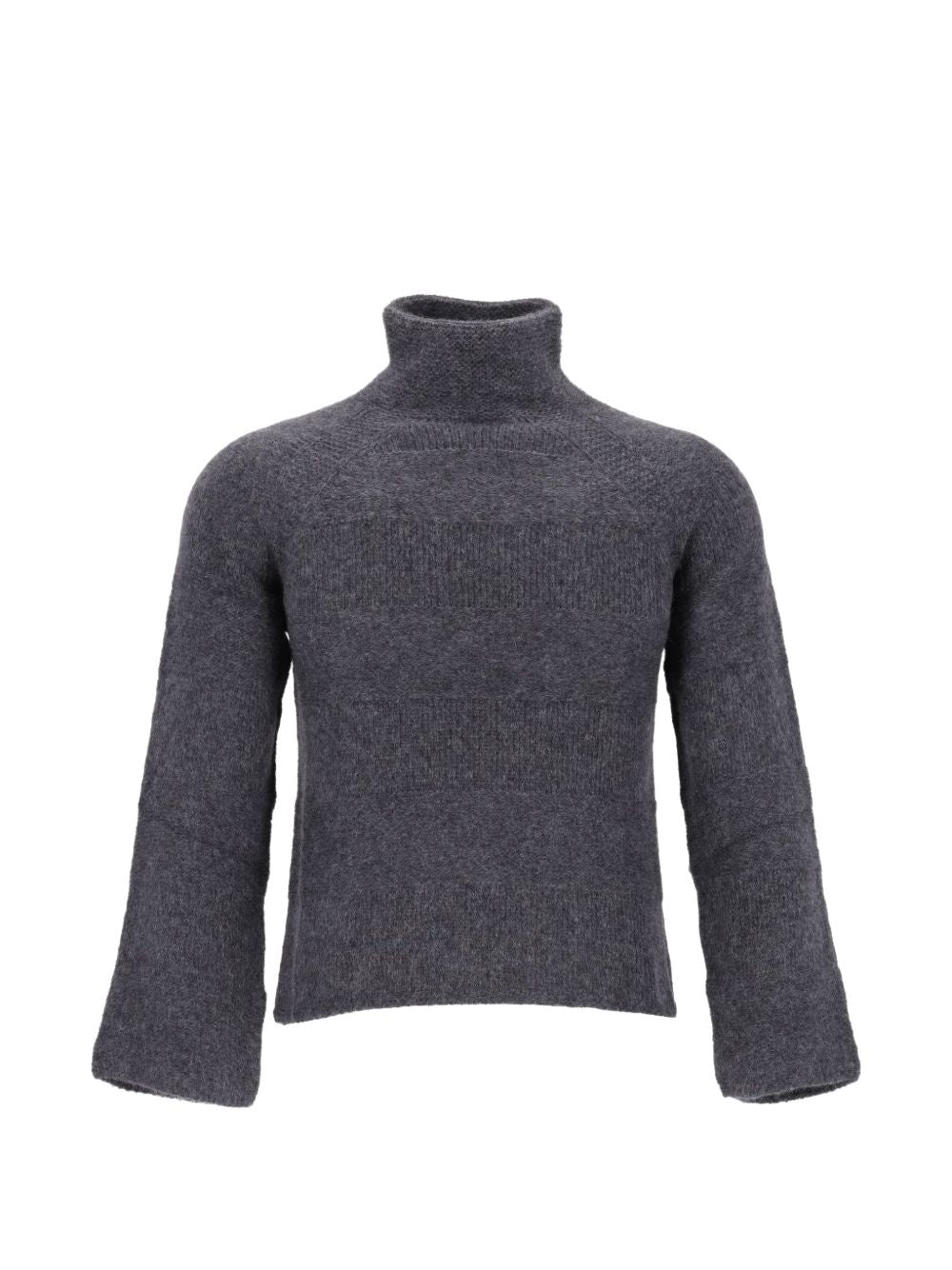 Emporio Armani Wool Blend Roll Neck Sweater — Grey by Emporio Armani