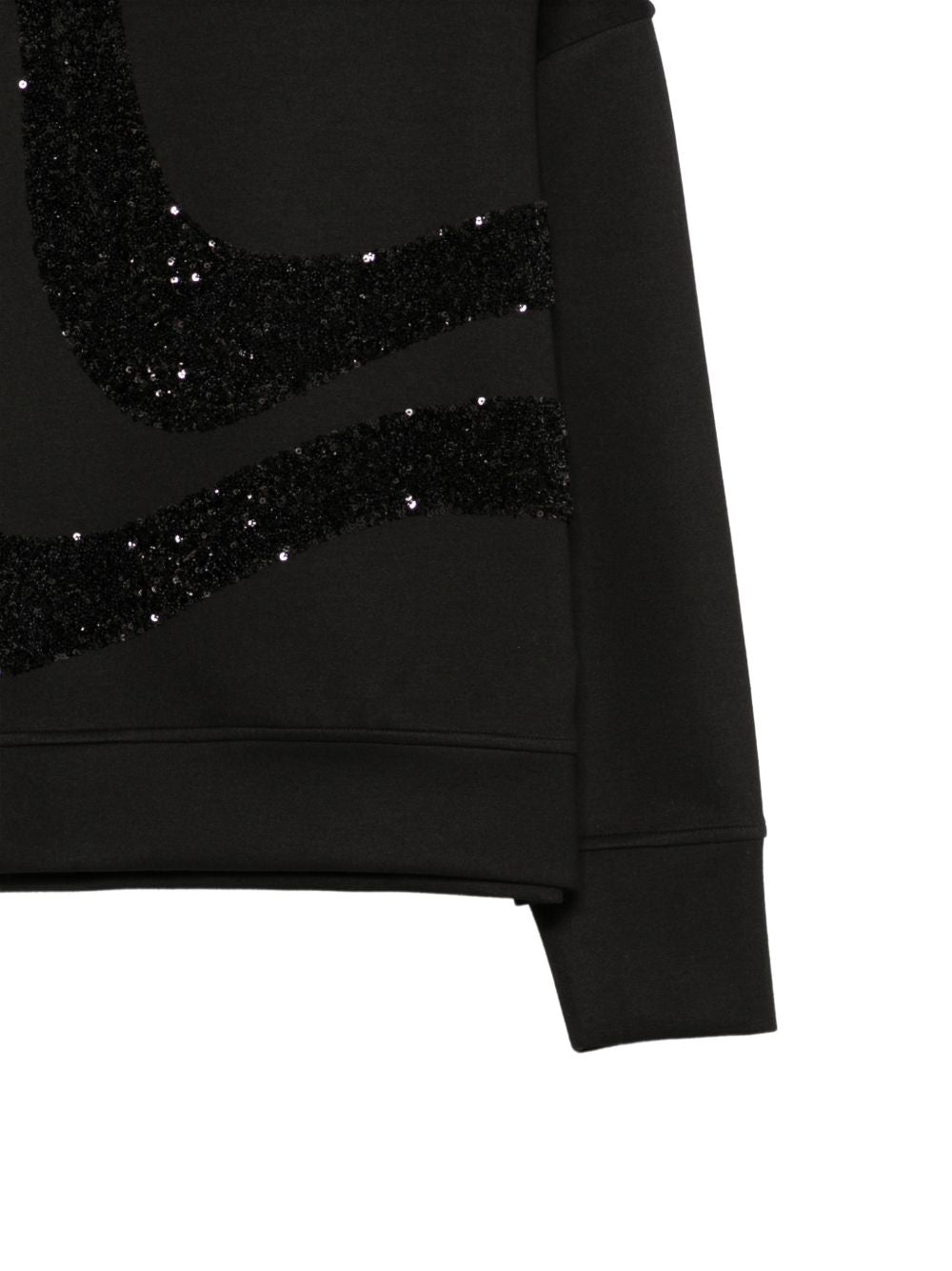 Emporio Armani Sequin-Embellished Sweatshirt — Black, view 2
