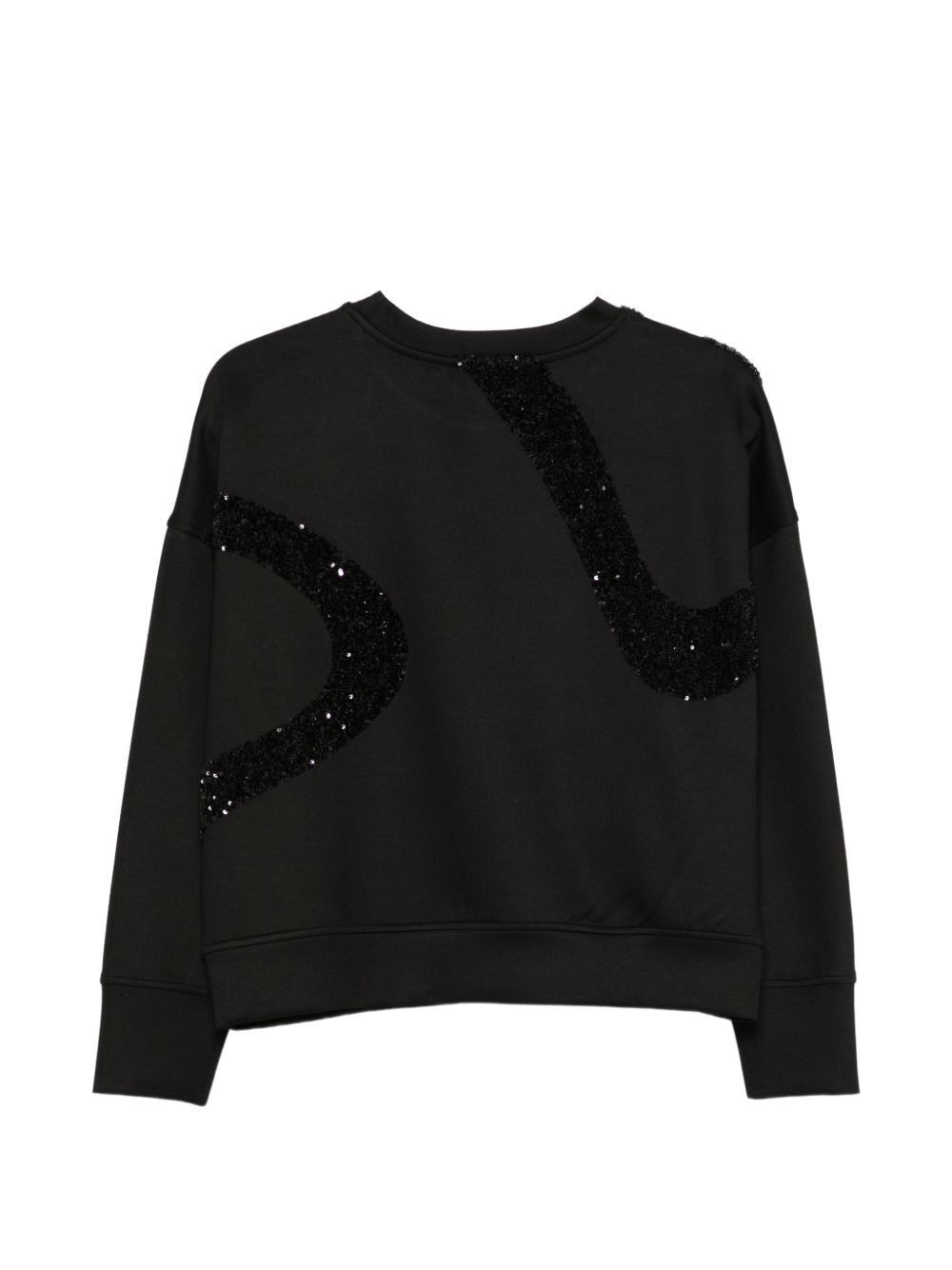 Emporio Armani Sequin-Embellished Sweatshirt — Black, view 3
