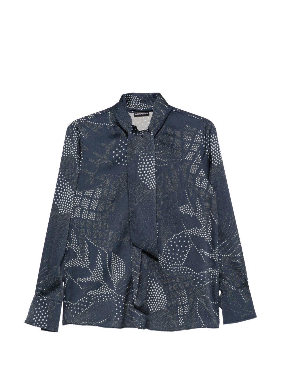 Emporio Armani Polka-Dot Printed Shirt — Navy by Emporio Armani