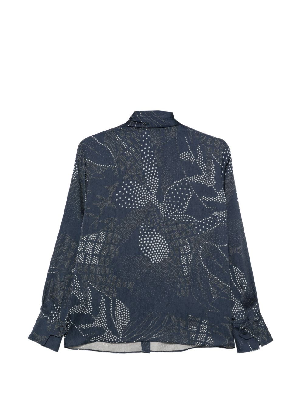 Emporio Armani Polka-Dot Printed Shirt — Navy, view 3