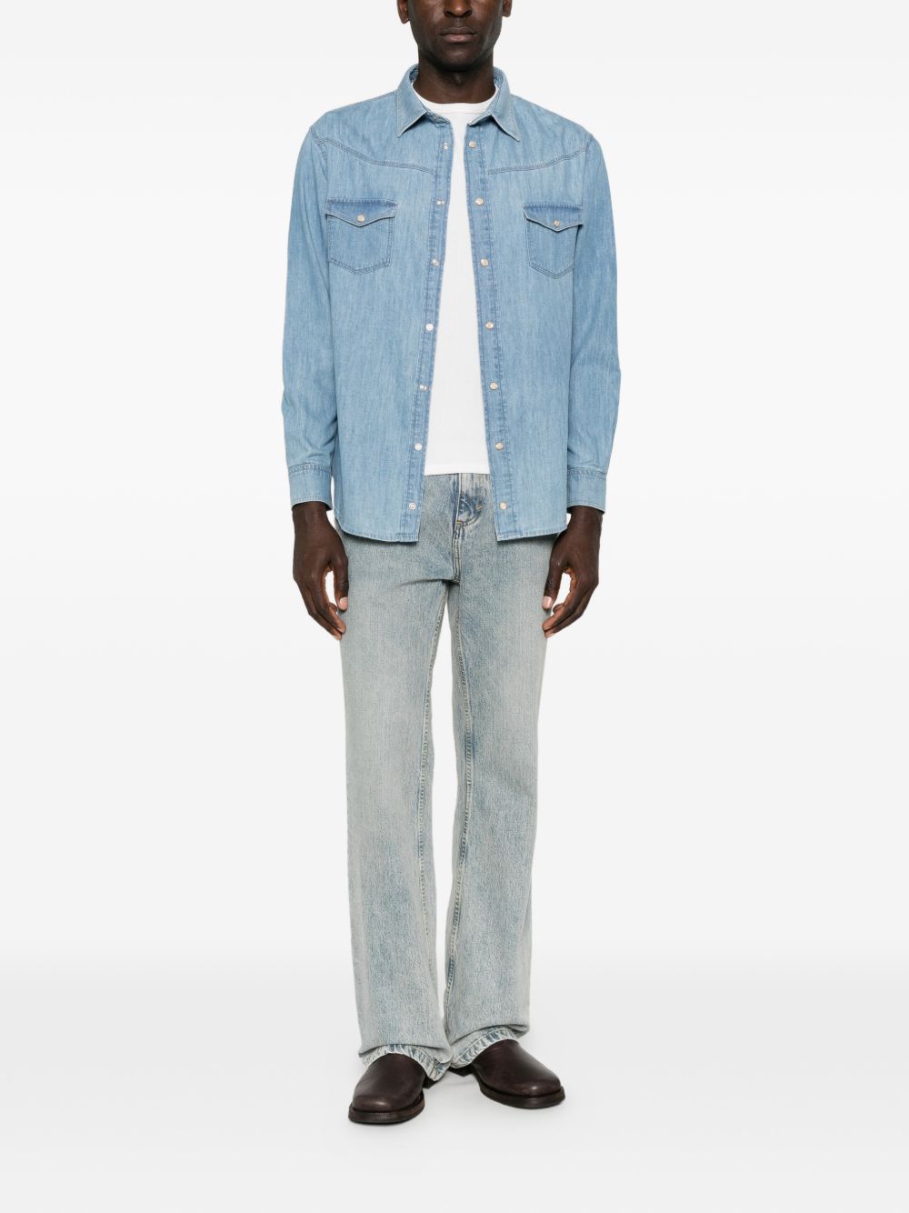 Emporio Armani Denim Shirt — Blue, view 2
