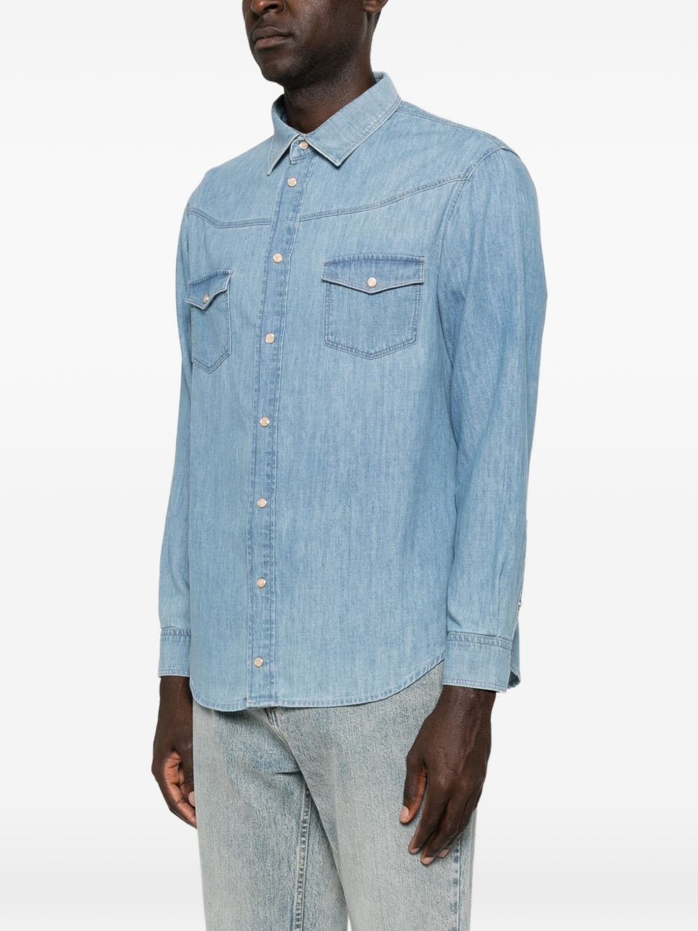 Emporio Armani Denim Shirt — Blue, view 5