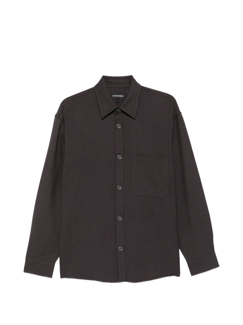 Emporio Armani Virgin Wool Shirt — Grey by Emporio Armani