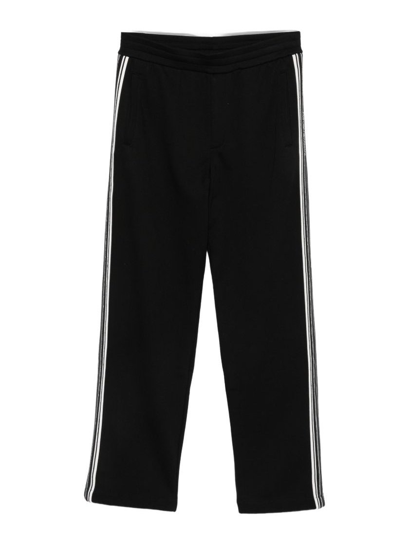 Emporio Armani Cotton Side-Stripe Joggers — Black by Emporio Armani