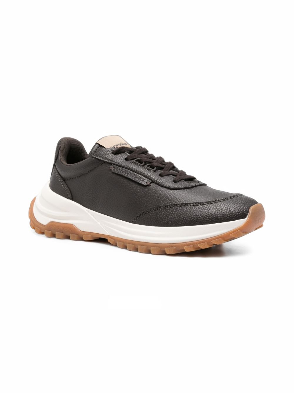 Emporio Armani Leather Low-Top Sneaker — Black by Emporio Armani