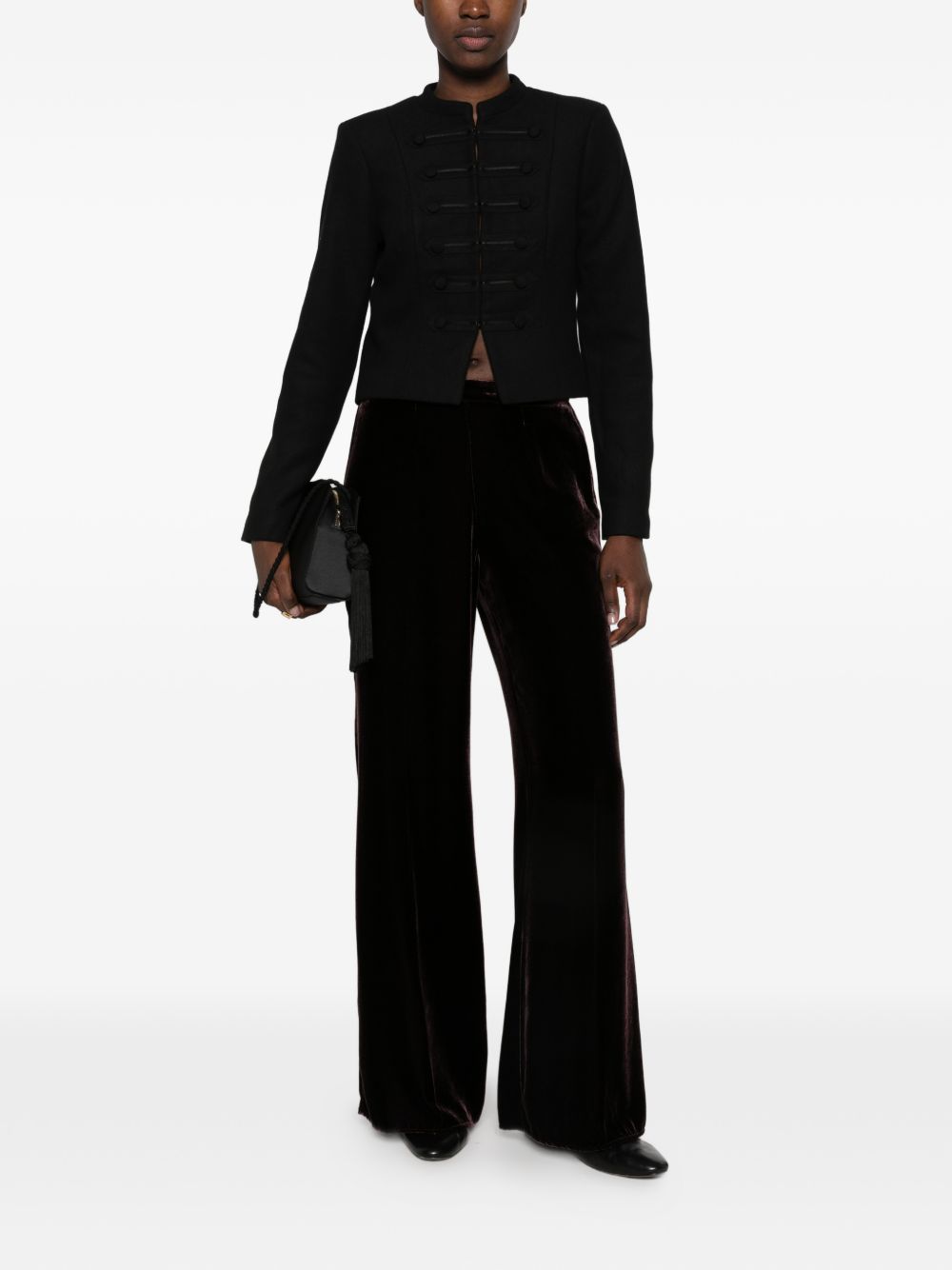 Forte Forte Velvet Trousers — Burgundy, view 5