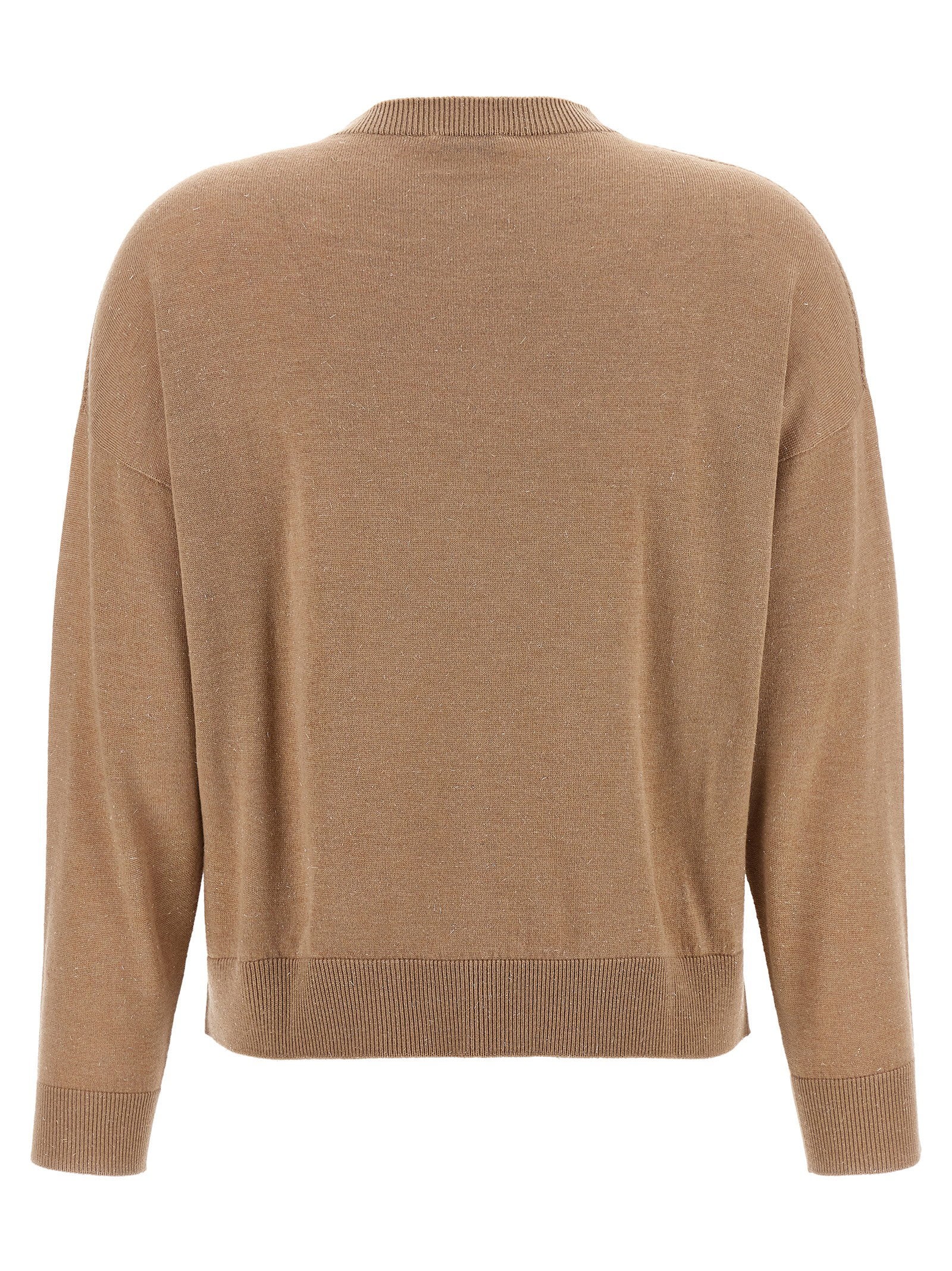 Peserico Lurex Virgin Wool Sweater — Camel, view 2