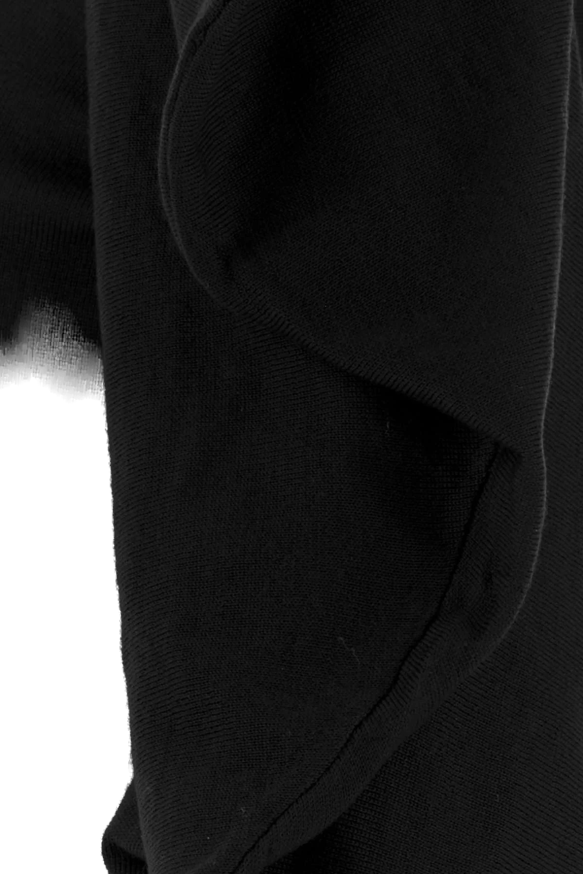 Blumarine Puff-Sleeve Virgin Wool Sweater — Black, view 3