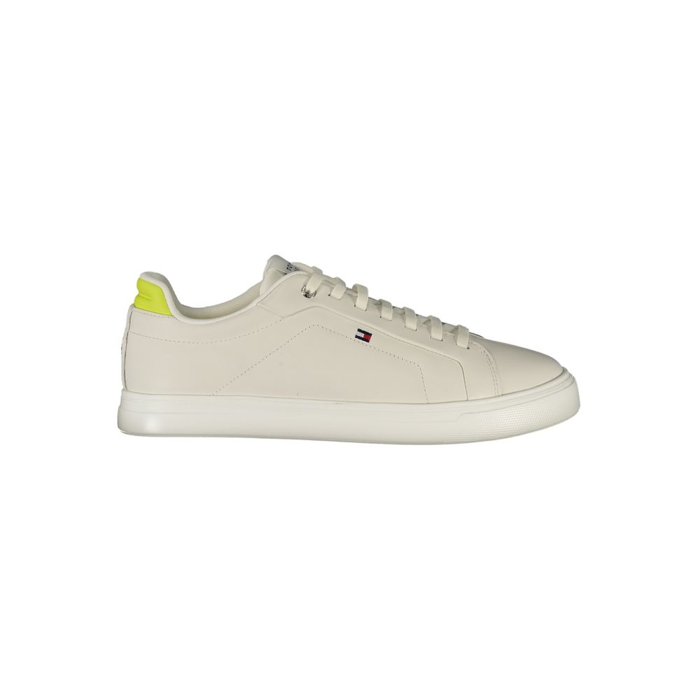 Tommy Hilfiger Lemon-Accented Low-Top Sneaker — White by Tommy Hilfiger