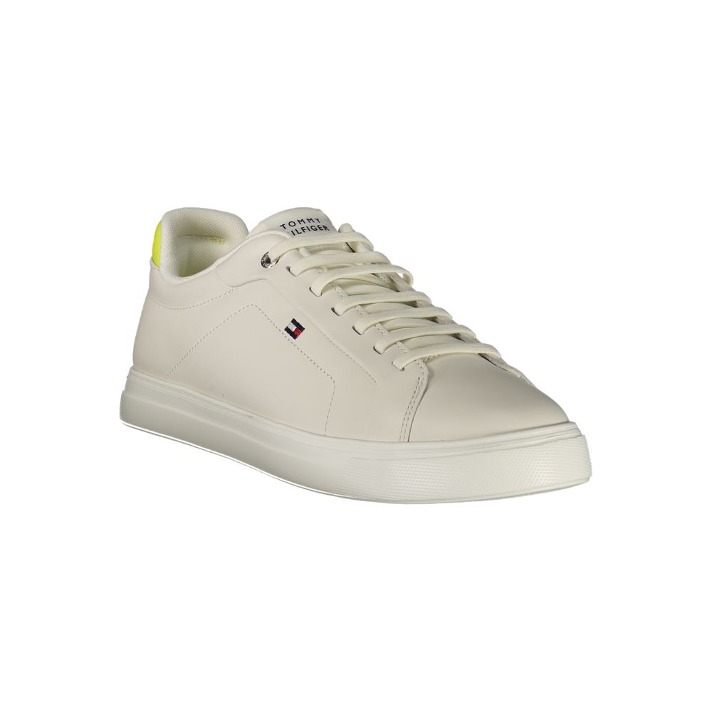 Tommy Hilfiger Lemon-Accented Low-Top Sneaker — White, view 2