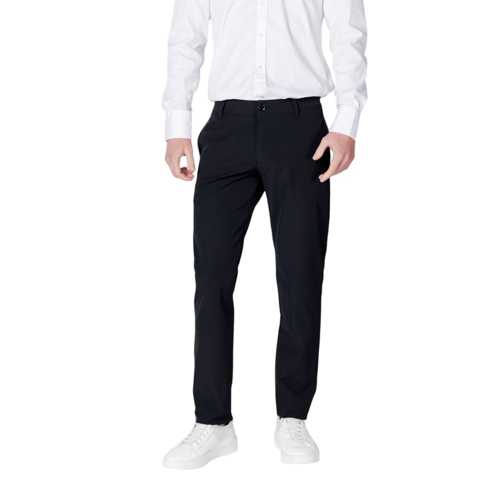 Armani Exchange Cotton Regular Fit Trousers — Black by Armani Exchange