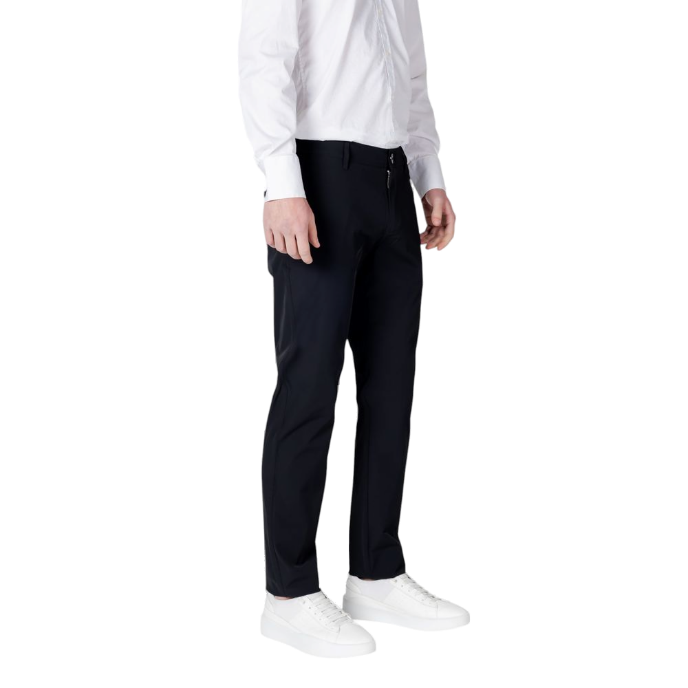 Armani Exchange Cotton Regular Fit Trousers — Black, view 3