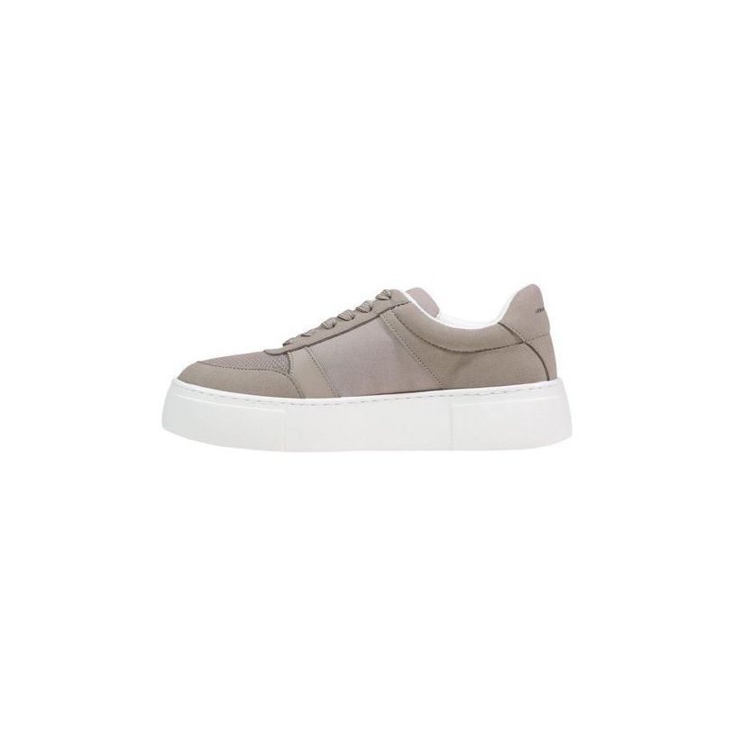Armani Exchange Logo-Embroidered Polyamide Sneaker — Brown, view 3
