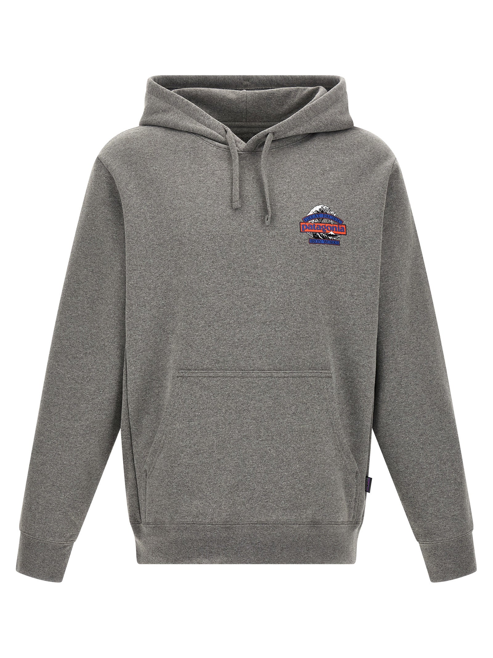 Patagonia Hokusai Graphic Cotton-Blend Hoodie — Gray by Patagonia