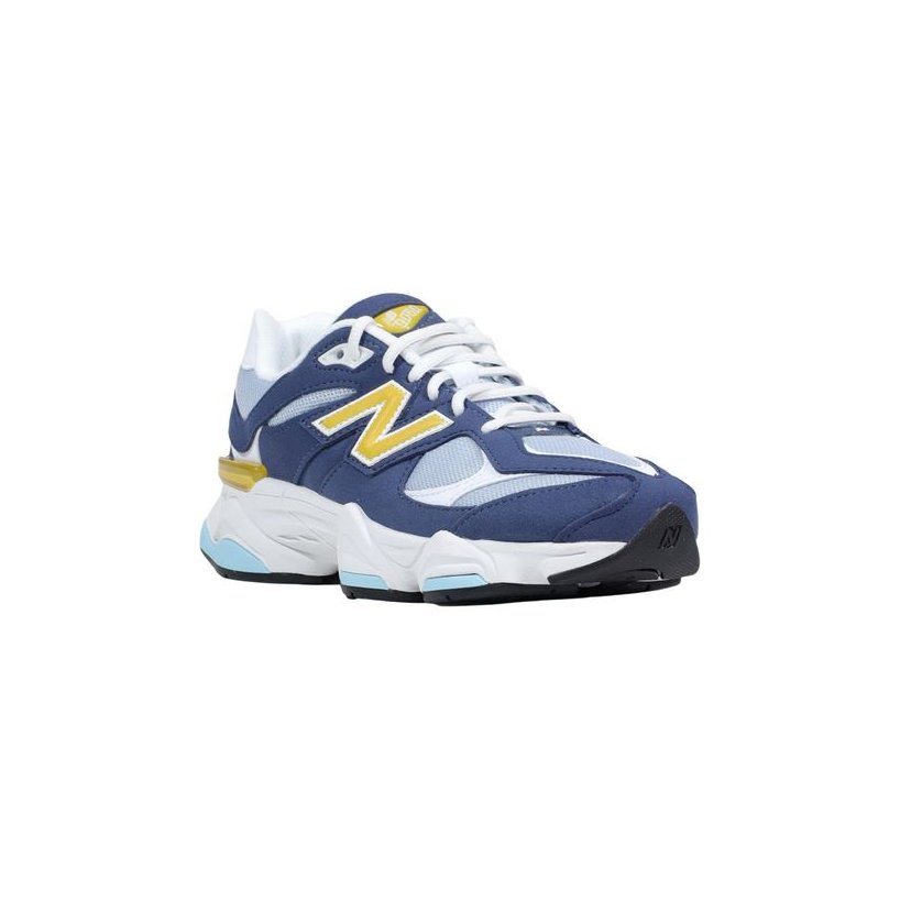New Balance Suede and Mesh Colorblock Sneakers — Navy, view 2
