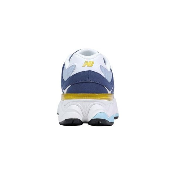 New Balance Suede and Mesh Colorblock Sneakers — Navy, view 4