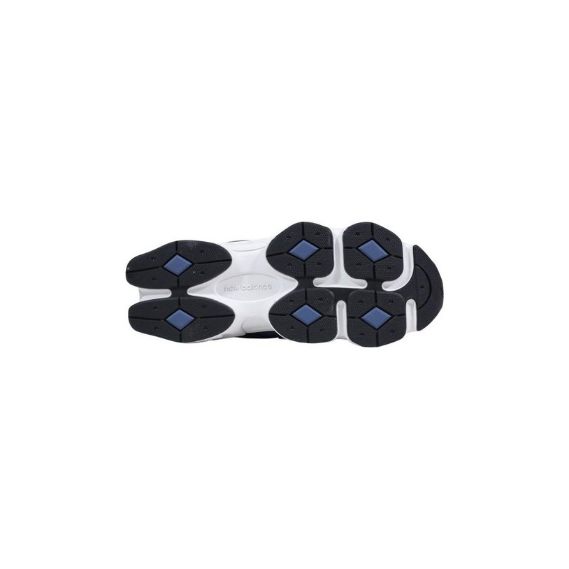 New Balance Suede and Mesh Colorblock Sneakers — Navy, view 5