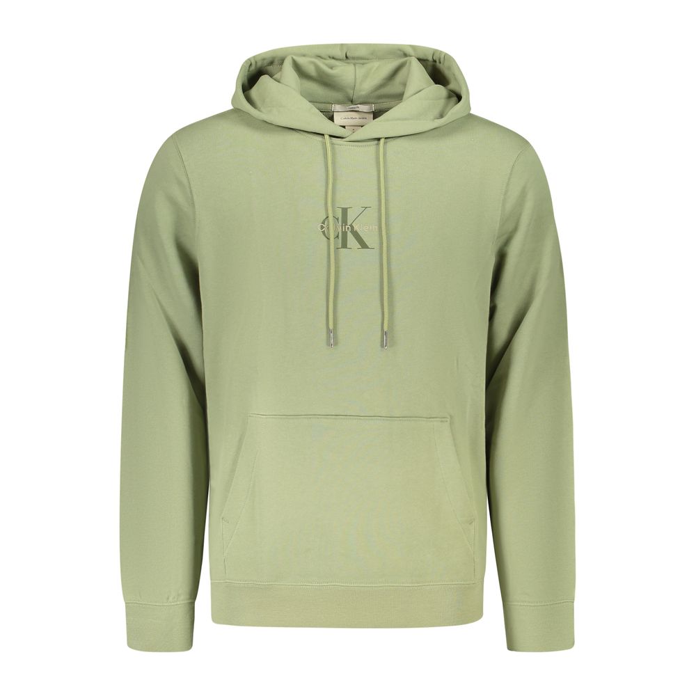 Calvin Klein Logo-Embroidered Cotton Hoodie — Green by Calvin Klein