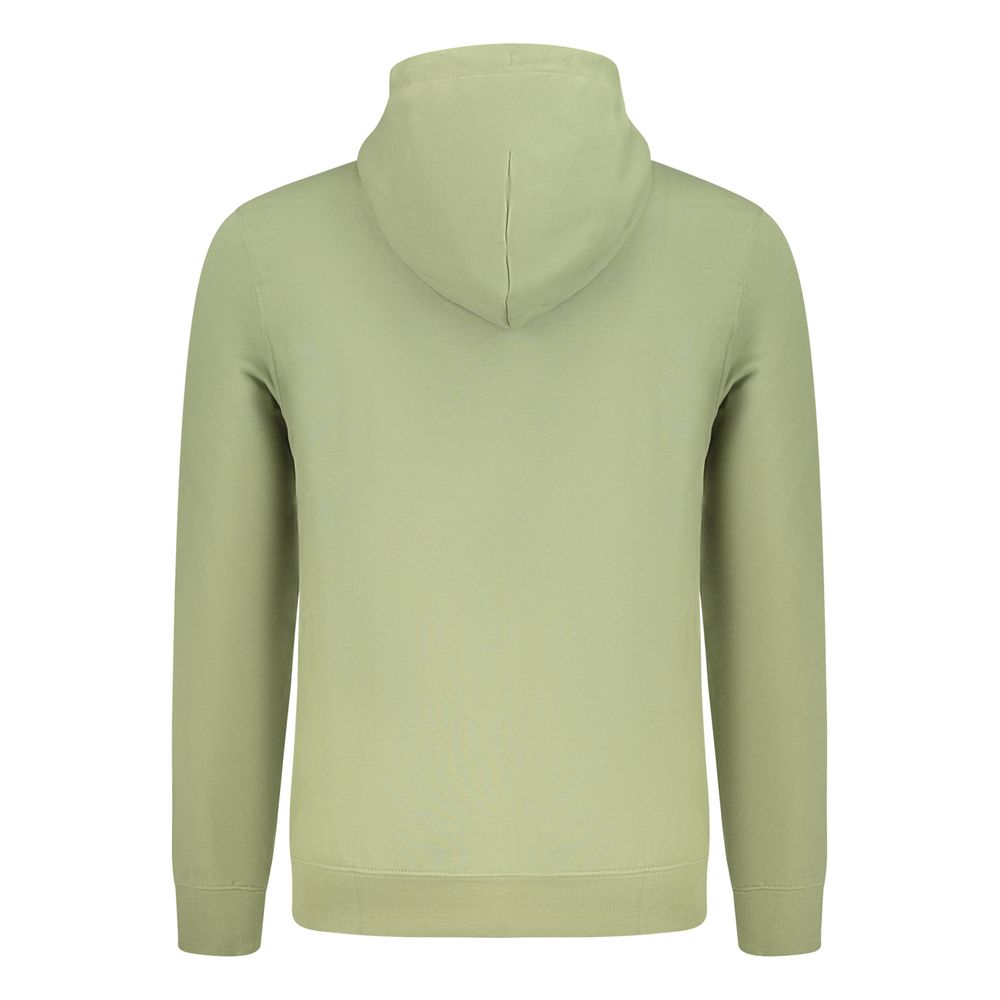 Calvin Klein Logo-Embroidered Cotton Hoodie — Green, view 2