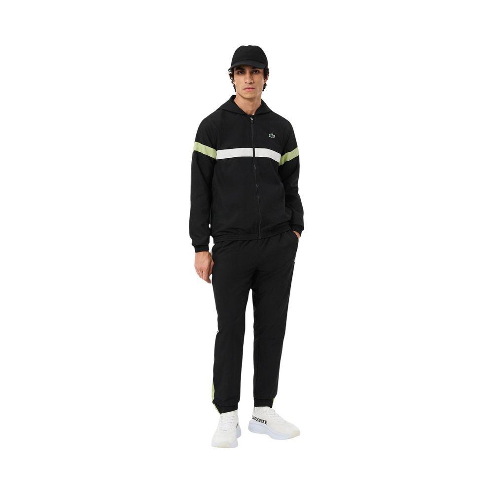 Lacoste Striped Polyester Sweatsuit — Black by Lacoste